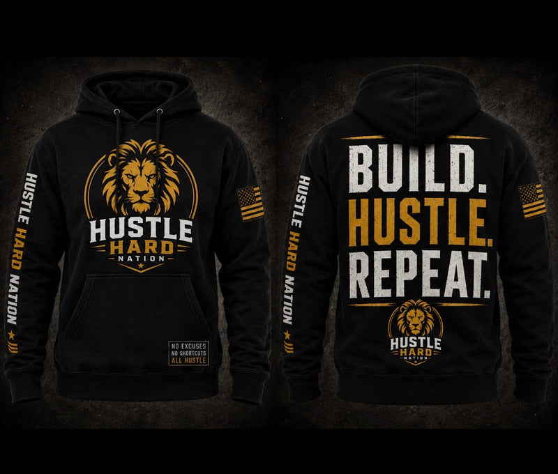 Founder Hoodie™ – Build. Hustle. Repeat. | Hustle Hard Nation