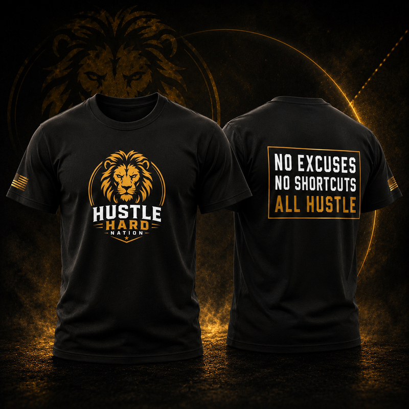 Hustle Hard™ No Excuses Graphic Tee