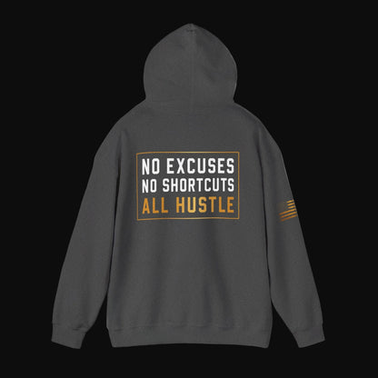 Hustle Hard™ No Excuses Pullover Hoodie