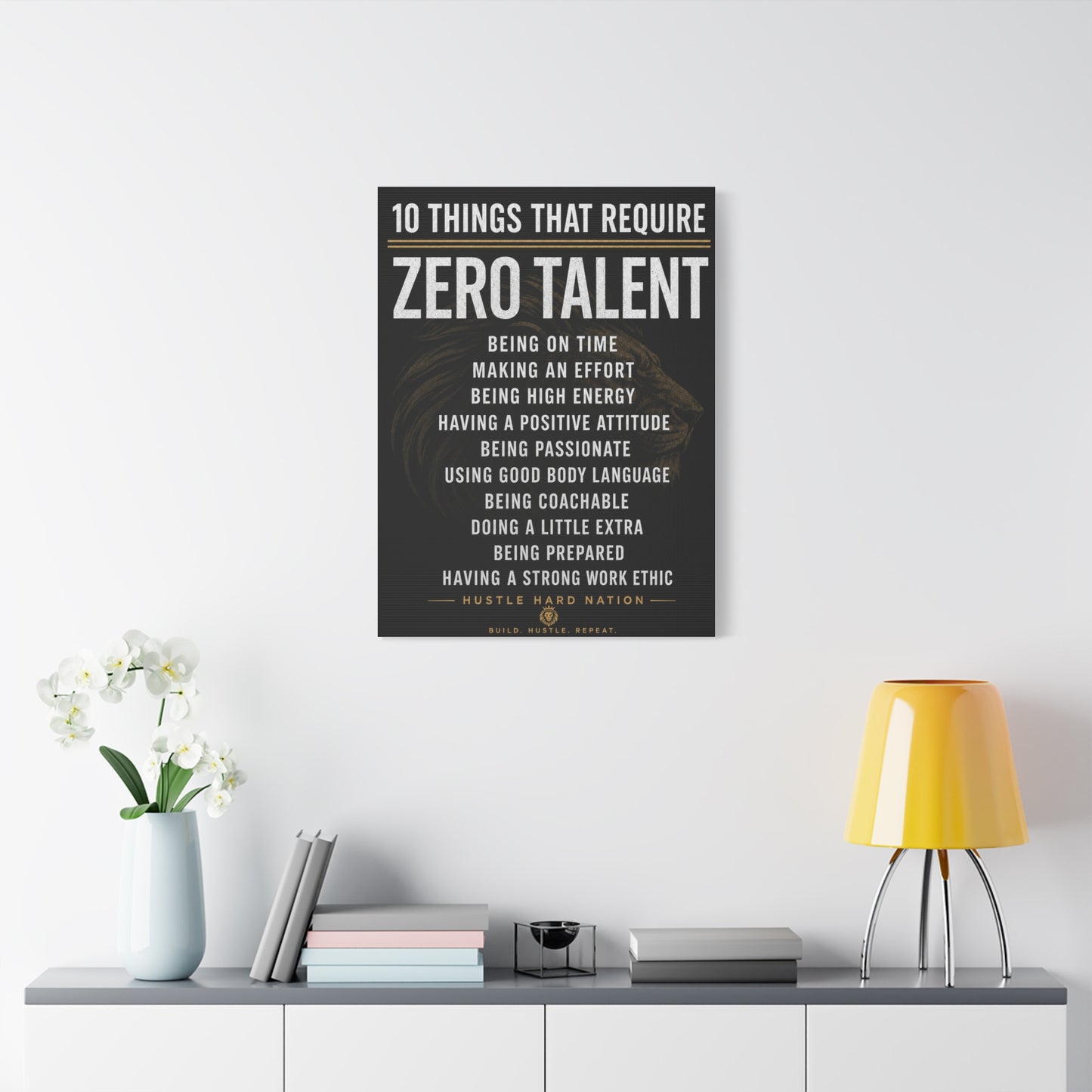 Hustle Hard™ Zero Talent Success Canvas