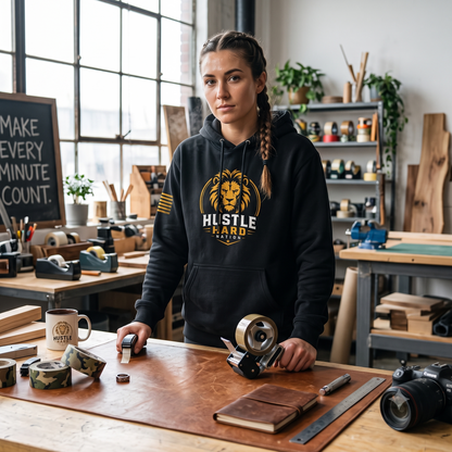 Hustle Hard™ No Excuses Pullover Hoodie