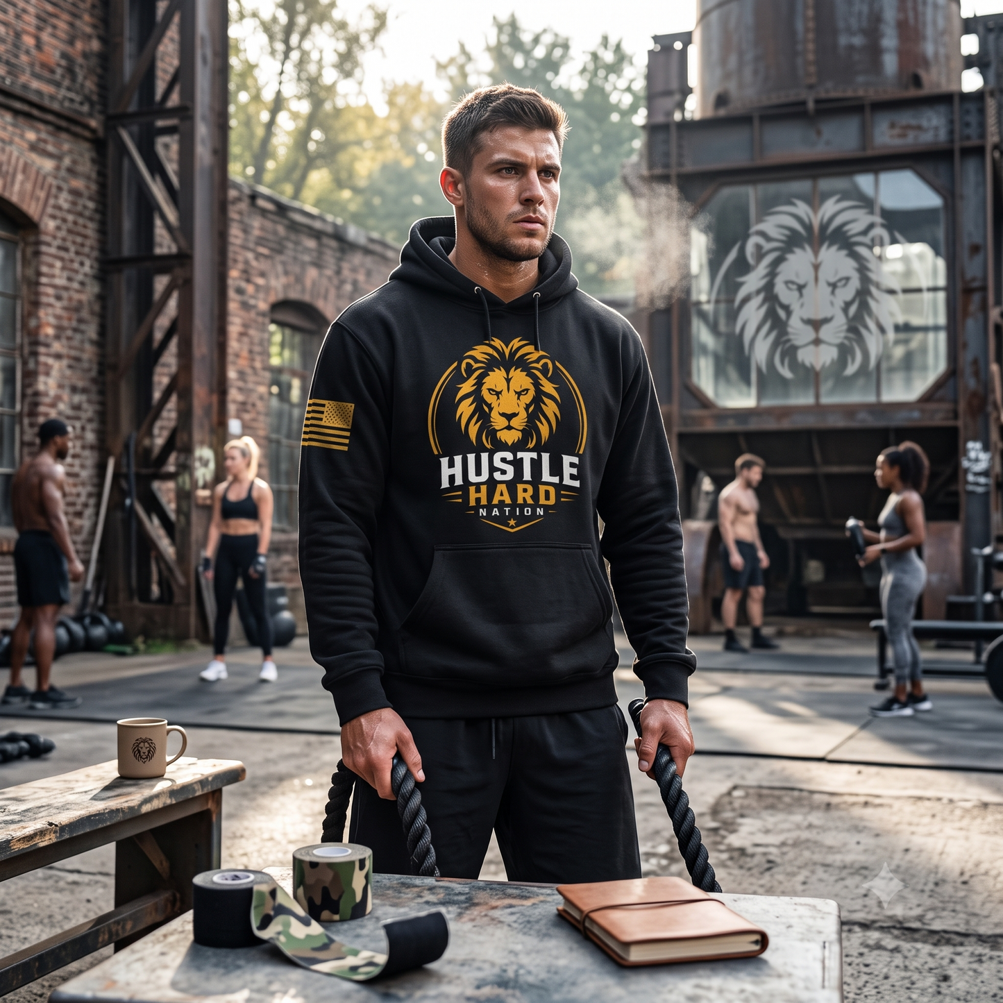 Hustle Hard™ No Excuses Pullover Hoodie