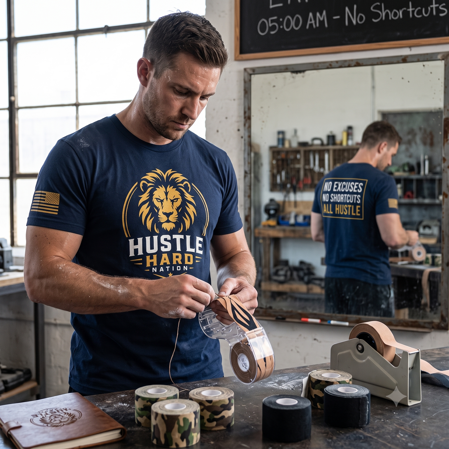 Hustle Hard™ No Excuses Graphic Tee
