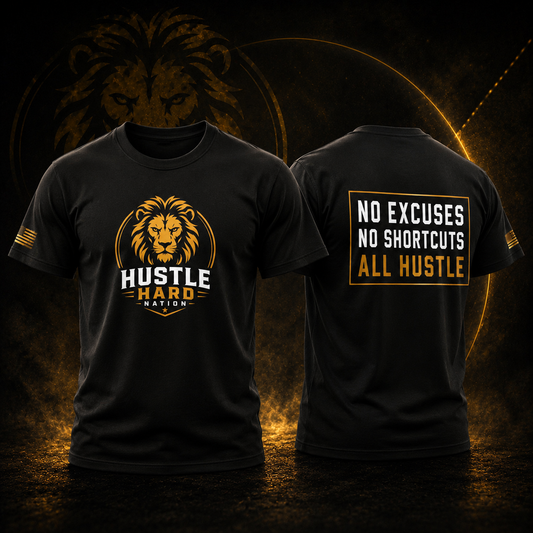 Hustle Hard™ No Excuses Graphic Tee