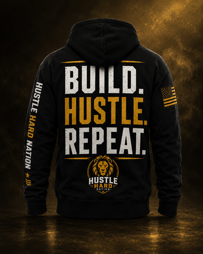 Founder Hoodie™ – Build. Hustle. Repeat. | Hustle Hard Nation
