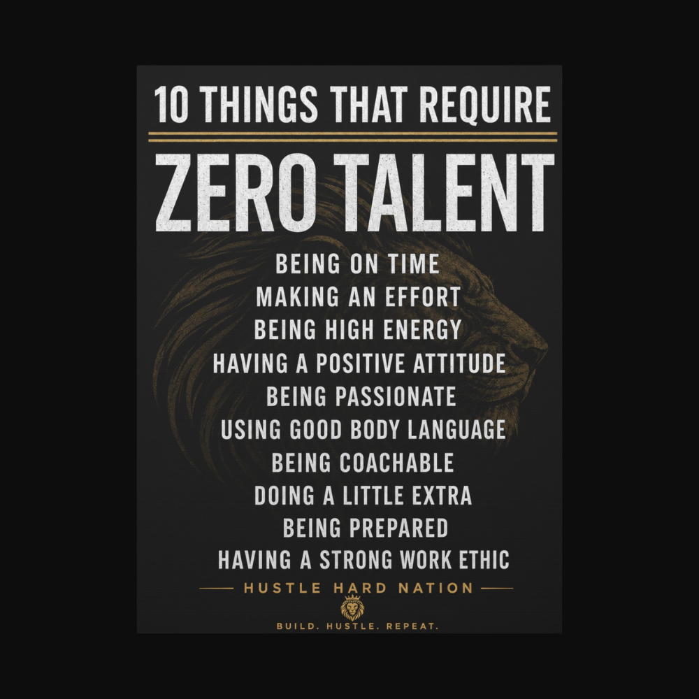 Hustle Hard™ Zero Talent Success Canvas