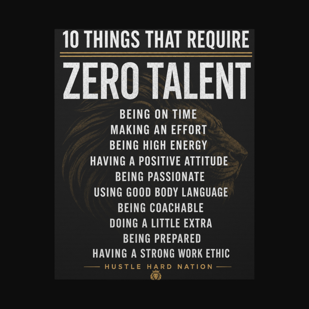 Hustle Hard™ Zero Talent Success Canvas
