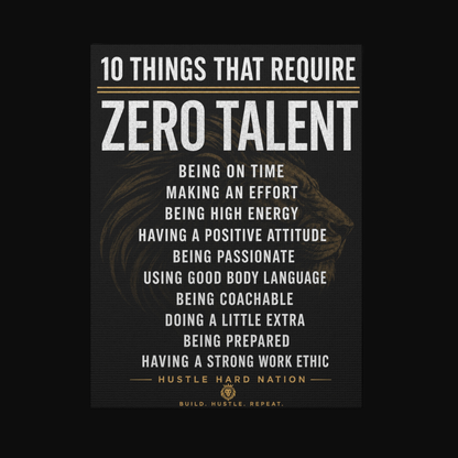 Hustle Hard™ Zero Talent Success Canvas